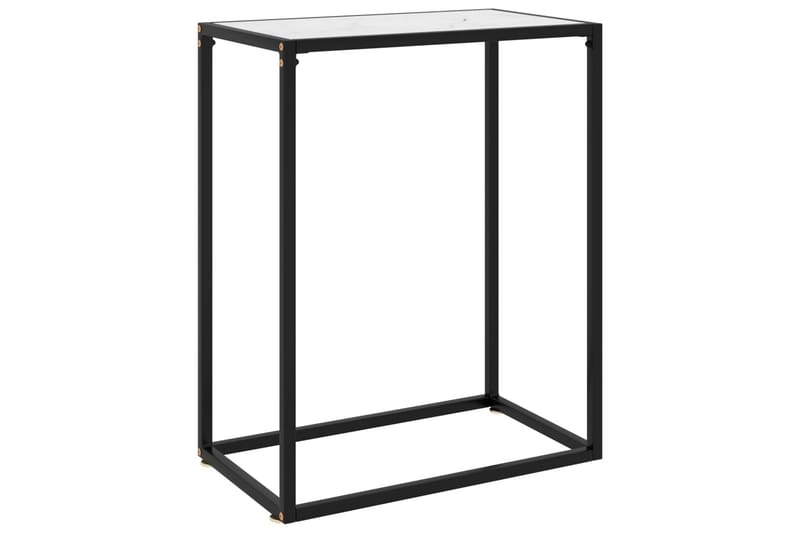 Konsolbord vit 60x35x75 cm härdat glas - Vit - Hallbord - Bord - Avlastningsbord & konsolbord