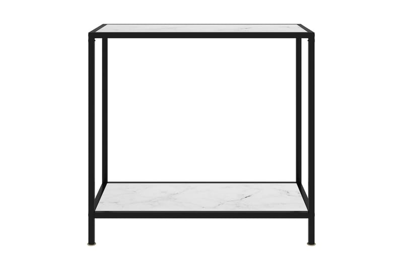 Konsolbord vit 80x35x75 cm härdat glas - Vit - Hallbord - Bord - Avlastningsbord & konsolbord
