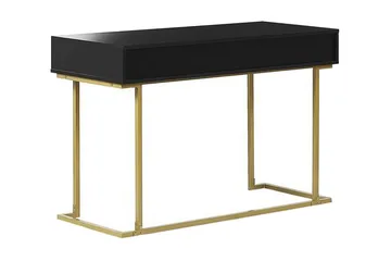 Konsolbord/skrivbord svart/guld WESTPORT - Svart - Möbler - Vardagsrum - Soffbord & vardagsrumsbord - Avlastningsbord & konsolbord