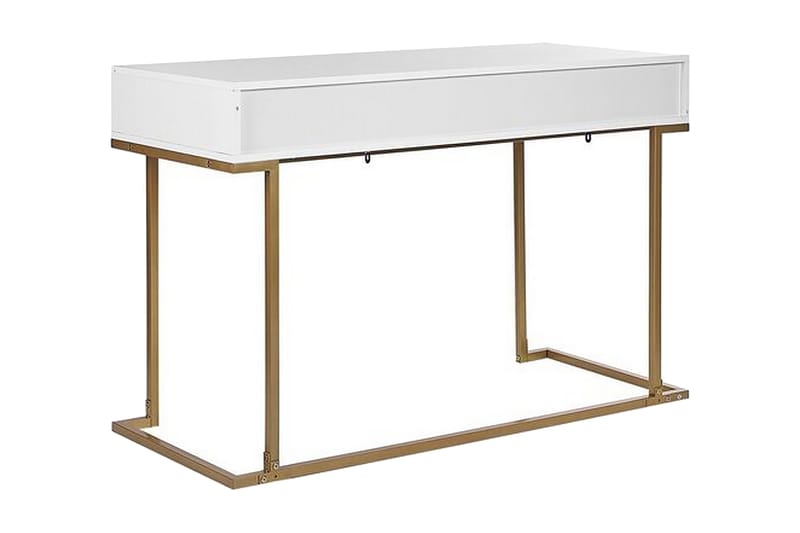 Konsolbord/skrivbord vit/guld WESTPORT - Vit - Bord - Avlastningsbord & konsolbord - Hallbord