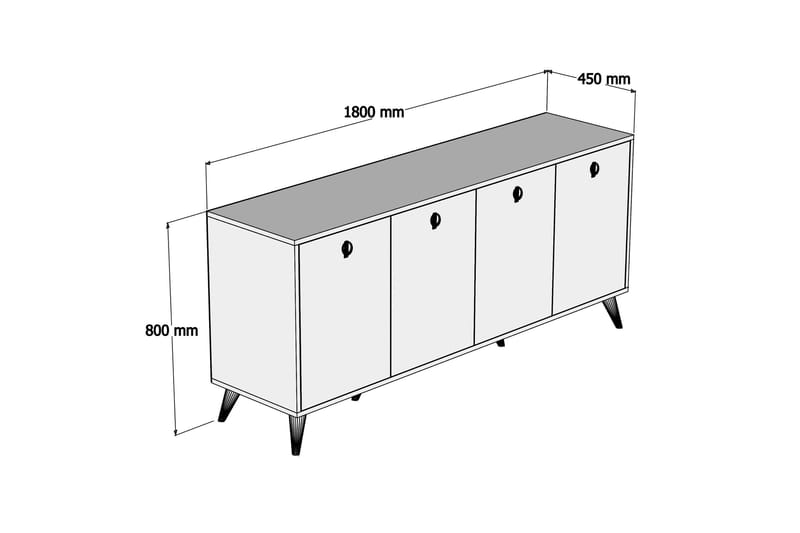 Konsollbord Athodna Konsollbord 180 cm Vit, Mörkbrun - Möbler - Vardagsrum - Soffbord & vardagsrumsbord - Avlastningsbord & konsolbord