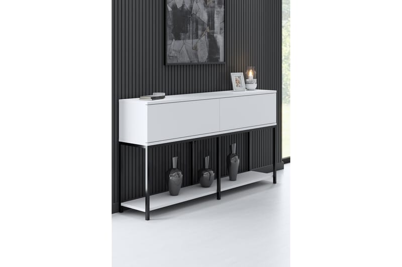 KRISTY Konsollbord 150 cm Svart/Vit - Möbler - Vardagsrum - Soffbord & vardagsrumsbord - Avlastningsbord & konsolbord