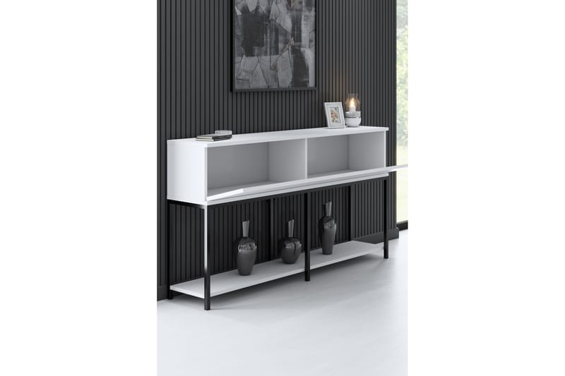 KRISTY Konsollbord 150 cm Svart/Vit - Möbler - Vardagsrum - Soffbord & vardagsrumsbord - Avlastningsbord & konsolbord