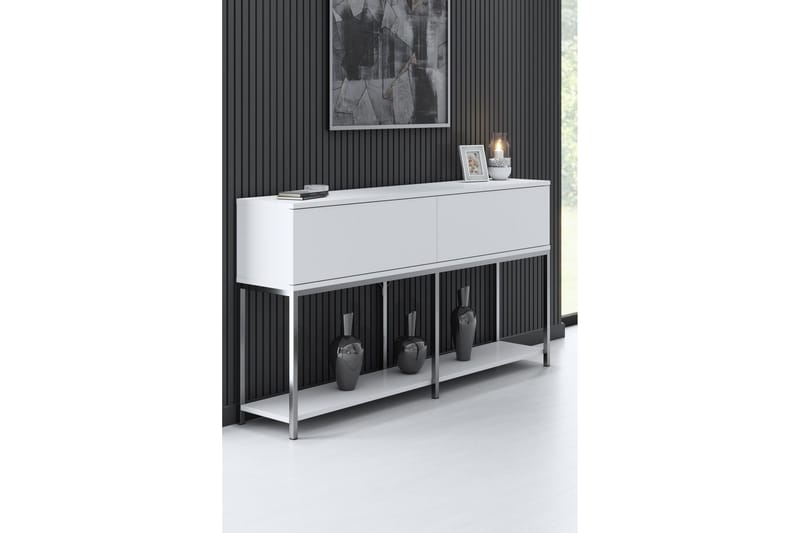 KRISTY Konsollbord 150 cm Vit/Grå - Möbler - Vardagsrum - Soffbord & vardagsrumsbord - Avlastningsbord & konsolbord