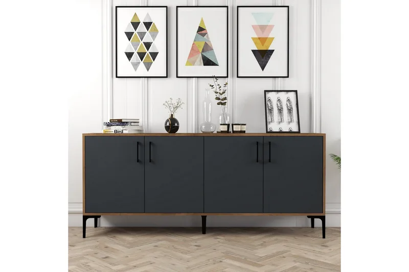 Levents Avlastningsbord 180 cm - Valnöt/Antracit - Möbler - Vardagsrum - Soffbord & vardagsrumsbord - Avlastningsbord & konsolbord