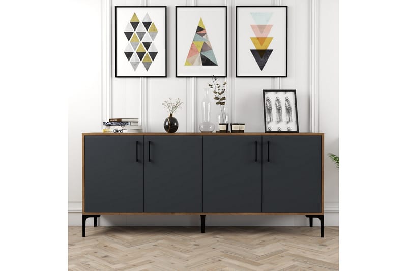 Levents Avlastningsbord 180 cm - Valnöt/Antracit - Möbler - Vardagsrum - Soffbord & vardagsrumsbord - Avlastningsbord & konsolbord