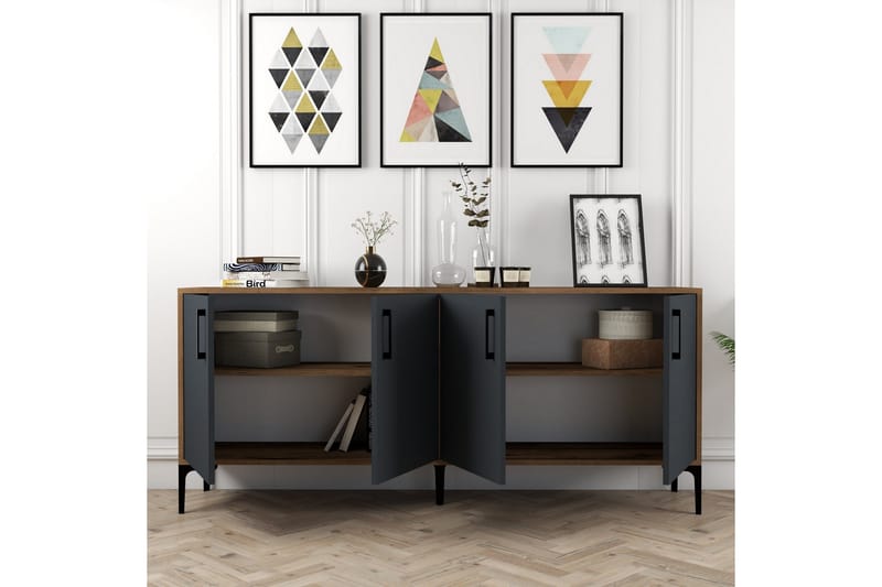 Levents Avlastningsbord 180 cm - Valnöt/Antracit - Möbler - Vardagsrum - Soffbord & vardagsrumsbord - Avlastningsbord & konsolbord