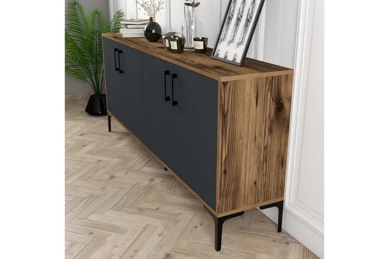 Levents Avlastningsbord 180 cm - Valnöt/Antracit - Möbler - Vardagsrum - Soffbord & vardagsrumsbord - Avlastningsbord & konsolbord