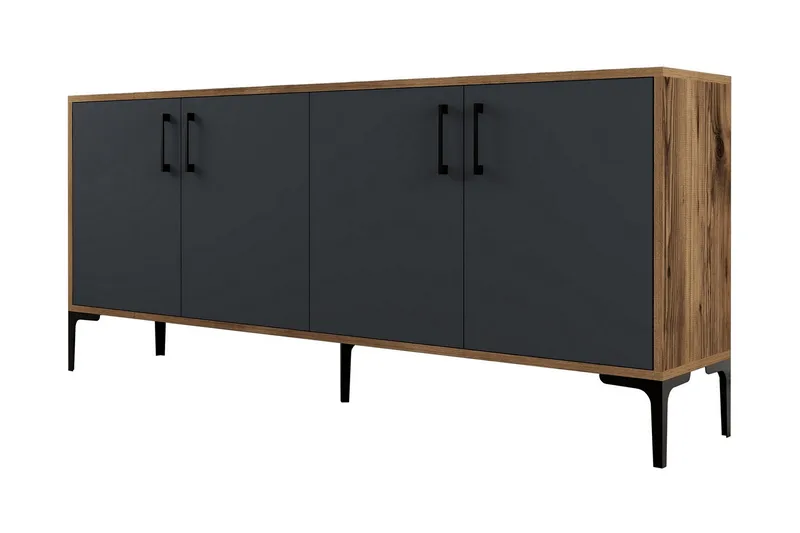 Levents Avlastningsbord 180 cm - Valnöt/Antracit - Möbler - Vardagsrum - Soffbord & vardagsrumsbord - Avlastningsbord & konsolbord