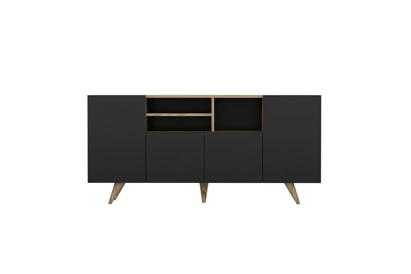 LISAHARA Konsollbord 160 cm Valnöt/Svart - Möbler - Vardagsrum - Soffbord & vardagsrumsbord - Avlastningsbord & konsolbord