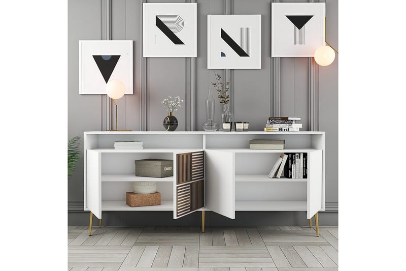 Lissione Konsollbord 180 cm - Guld/Vit - Förvaring - Förvaringsmöbler - Skänkar & sideboards