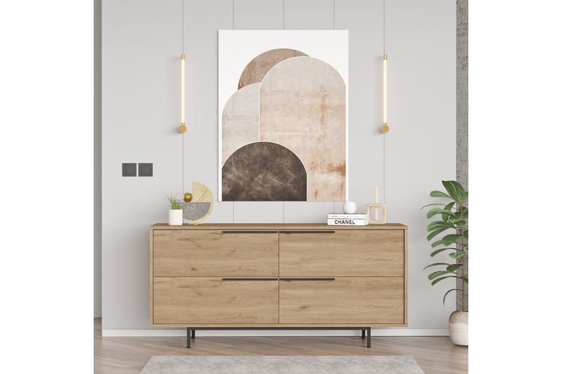 Liyakat Konsollbord 160 cm - Valnöt - Möbler - Vardagsrum - Soffbord & vardagsrumsbord - Avlastningsbord & konsolbord