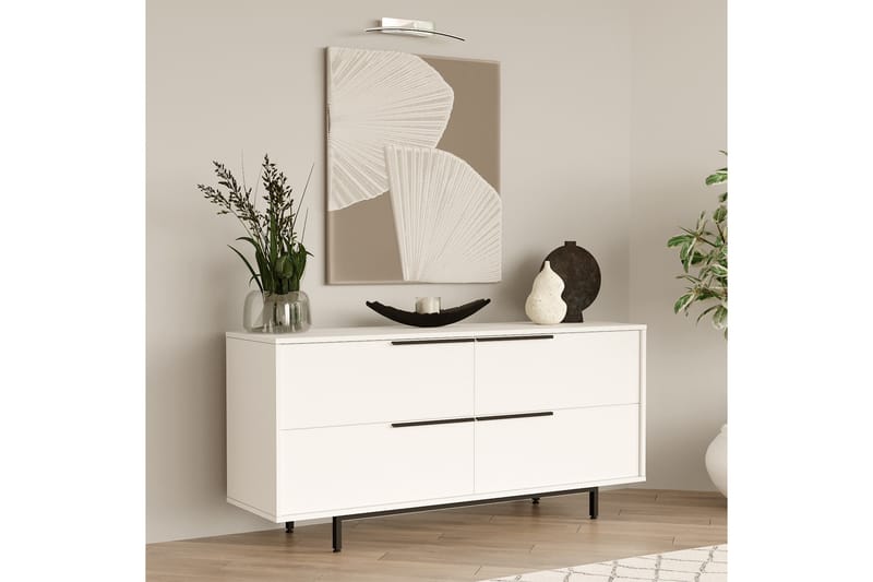 Liyakat Konsollbord 160 cm Vit - Möbler - Vardagsrum - Soffbord & vardagsrumsbord - Avlastningsbord & konsolbord