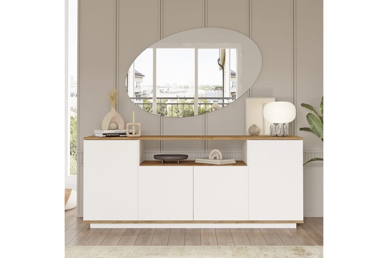 LUTTENS Konsollbord 180 cm Brun/Vit - Möbler - Vardagsrum - Soffbord & vardagsrumsbord - Avlastningsbord & konsolbord