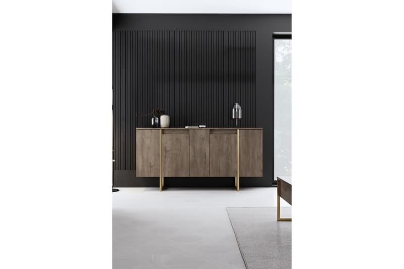 Luxe Konsollbord 160 cm Brun/Guld - Möbler - Vardagsrum - Soffbord & vardagsrumsbord - Avlastningsbord & konsolbord