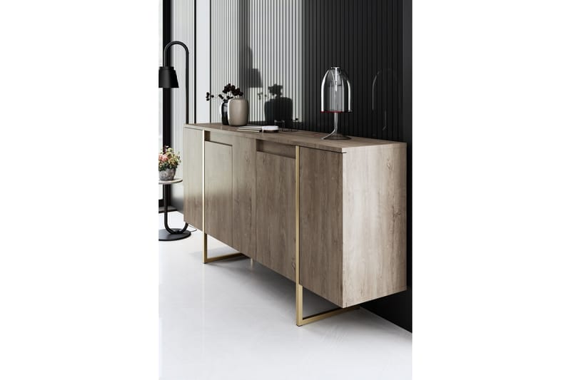 Luxe Konsollbord 160 cm Brun/Guld - Möbler - Vardagsrum - Soffbord & vardagsrumsbord - Avlastningsbord & konsolbord