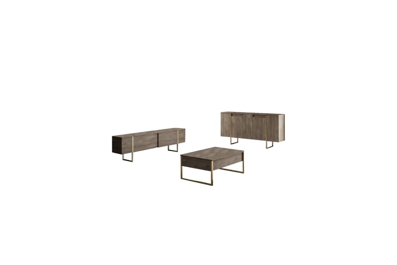 Luxe Konsollbord 160 cm Brun/Guld - Möbler - Vardagsrum - Soffbord & vardagsrumsbord - Avlastningsbord & konsolbord