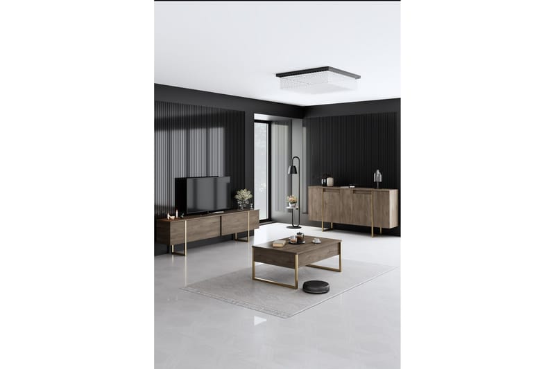 Luxe Konsollbord 160 cm Brun/Guld - Möbler - Vardagsrum - Soffbord & vardagsrumsbord - Avlastningsbord & konsolbord