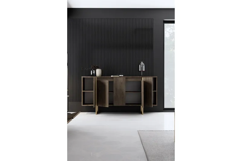 Luxe Konsollbord 160 cm - Brun/Guld - Möbler - Vardagsrum - Soffbord & vardagsrumsbord - Avlastningsbord & konsolbord