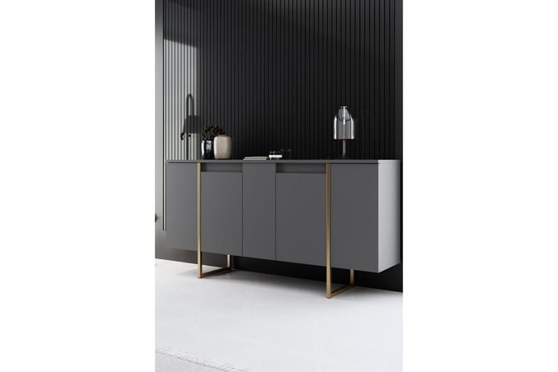 Luxe Konsollbord 160 cm Grå/Guld - Möbler - Vardagsrum - Soffbord & vardagsrumsbord - Avlastningsbord & konsolbord