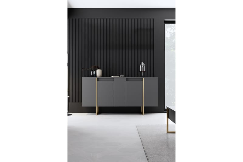 Luxe Konsollbord 160 cm Grå/Guld - Möbler - Vardagsrum - Soffbord & vardagsrumsbord - Avlastningsbord & konsolbord