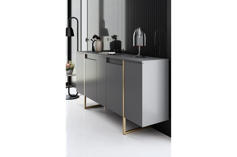 Luxe Konsollbord 160 cm Grå/Guld - Möbler - Vardagsrum - Soffbord & vardagsrumsbord - Avlastningsbord & konsolbord