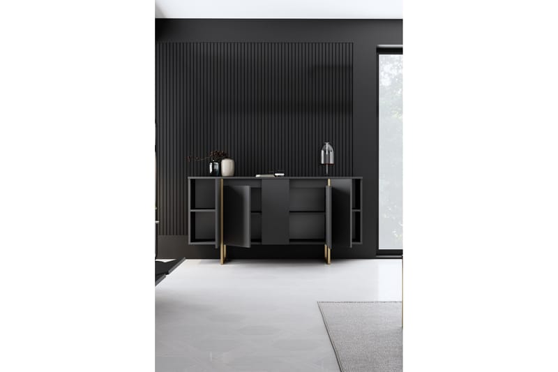 Luxe Konsollbord 160 cm Grå/Guld - Möbler - Vardagsrum - Soffbord & vardagsrumsbord - Avlastningsbord & konsolbord