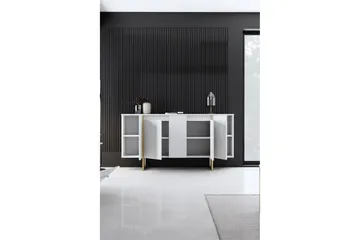 Luxe Konsollbord 160 cm - Vit/Guld - Förvaring - Förvaringsmöbler - Skänkar & sideboards