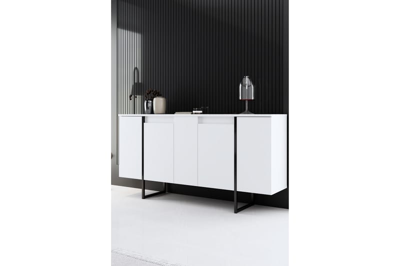 Luxe Konsollbord 160 cm Vit/Svart - Möbler - Vardagsrum - Soffbord & vardagsrumsbord - Avlastningsbord & konsolbord