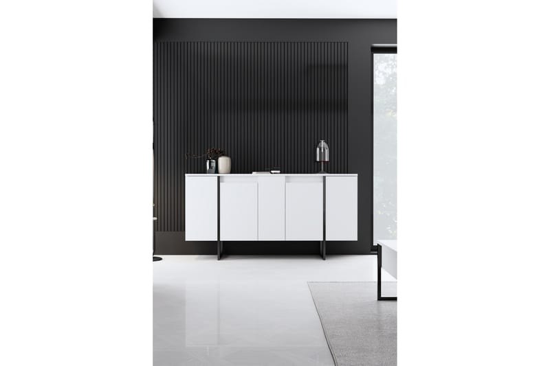 Luxe Konsollbord 160 cm Vit/Svart - Möbler - Vardagsrum - Soffbord & vardagsrumsbord - Avlastningsbord & konsolbord