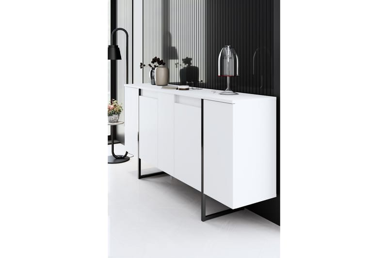 Luxe Konsollbord 160 cm Vit/Svart - Möbler - Vardagsrum - Soffbord & vardagsrumsbord - Avlastningsbord & konsolbord