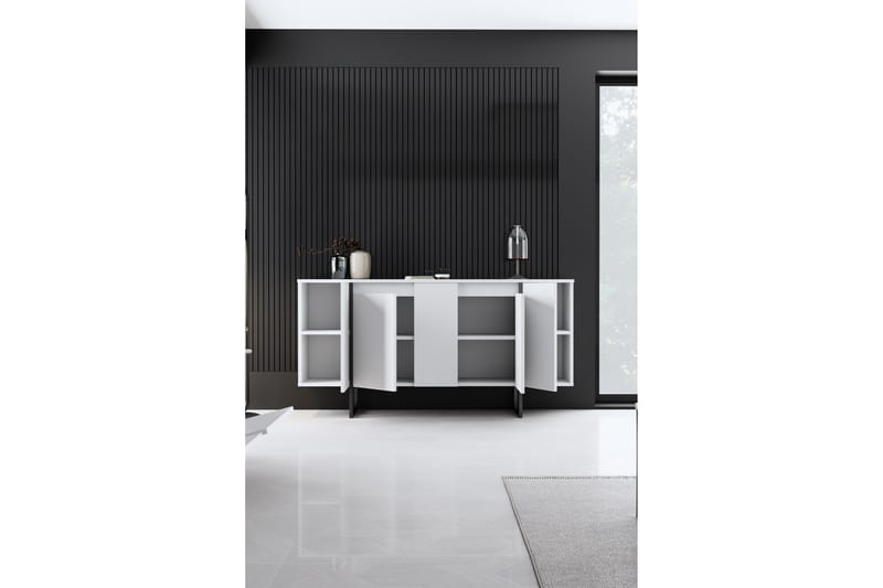 Luxe Konsollbord 160 cm Vit/Svart - Möbler - Vardagsrum - Soffbord & vardagsrumsbord - Avlastningsbord & konsolbord