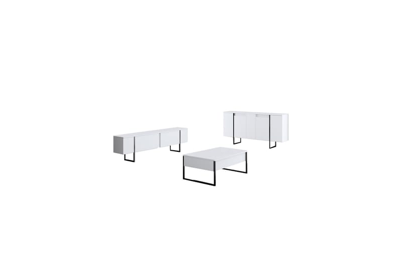 Luxe Konsollbord 160 cm Vit/Svart - Möbler - Vardagsrum - Soffbord & vardagsrumsbord - Avlastningsbord & konsolbord