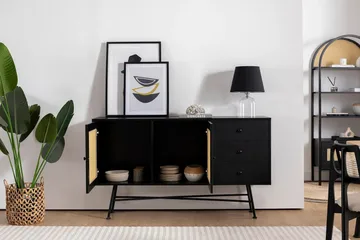 Makwana Konsollbord 160 cm - Svart - Förvaring - Förvaringsmöbler - Skänkar & sideboards