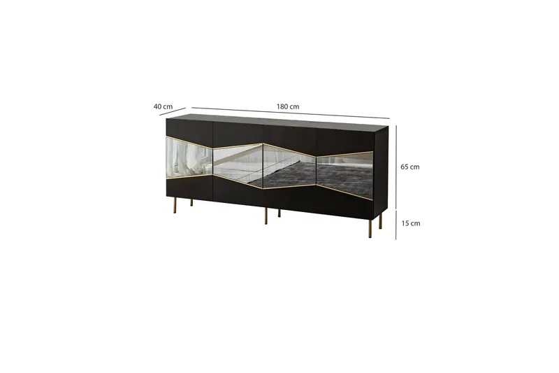 Mami Konsollbord 180 cm - Svart - Förvaring - Förvaringsmöbler - Skänkar & sideboards
