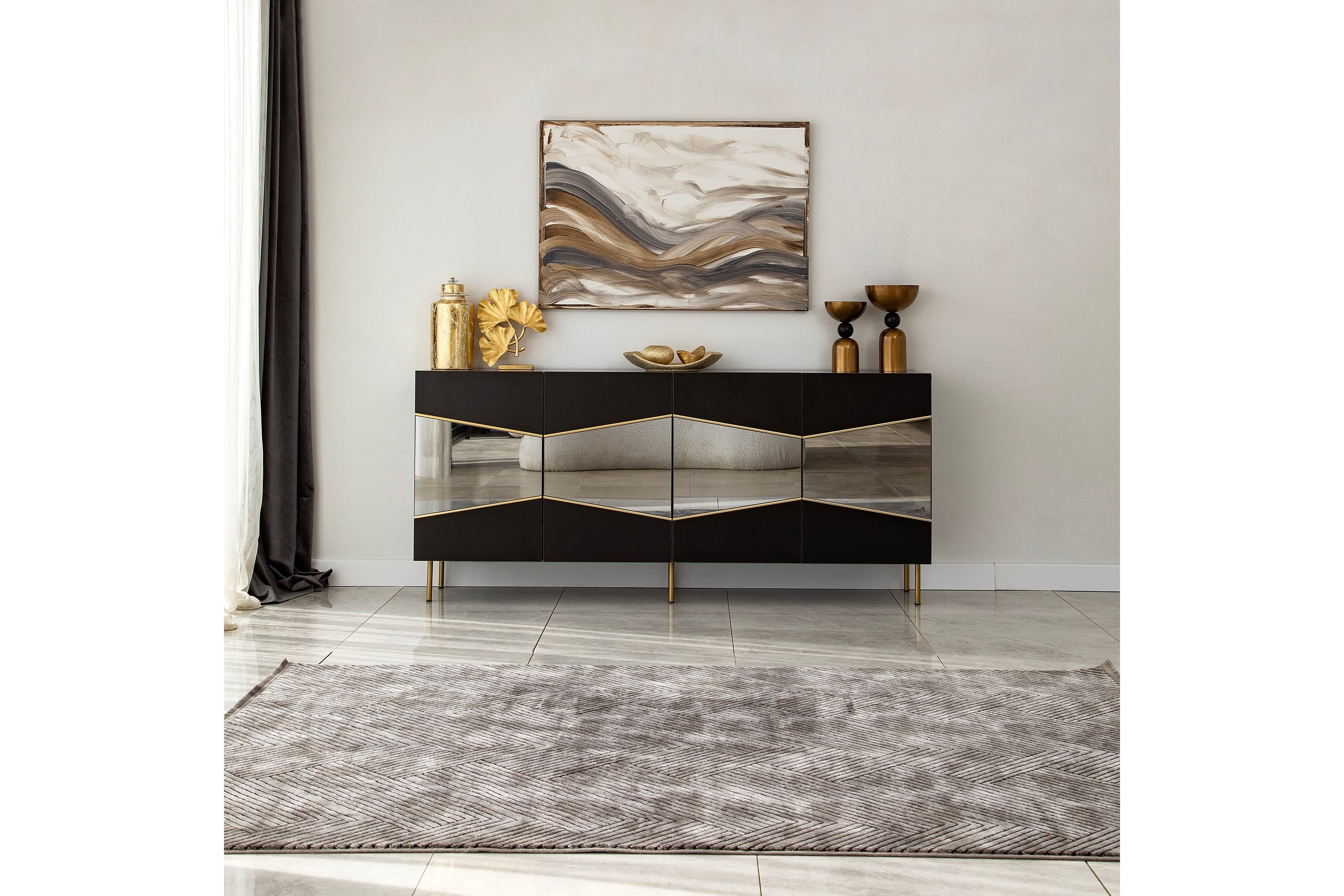 mami konsollbord 180 cm svart -