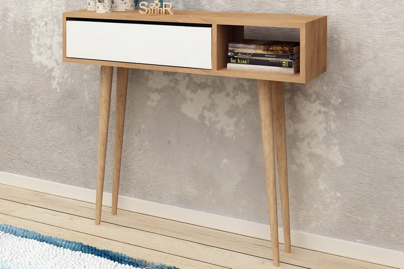 Mod Design Avlastningsbord - Ek/Vit - Möbler - Vardagsrum - Soffbord & vardagsrumsbord - Avlastningsbord & konsolbord