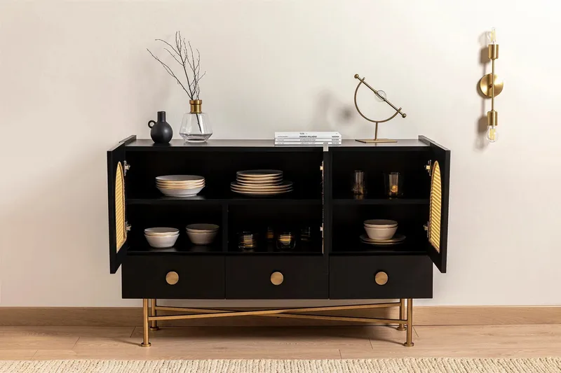 Munny Konsollbord 123 cm - Svart - Förvaring - Förvaringsmöbler - Skänkar & sideboards