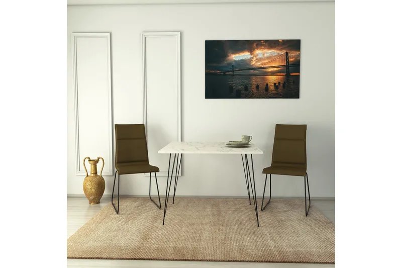 Murtwell Bord 90 cm - Svart/Vit - Möbler - Vardagsrum - Soffbord & vardagsrumsbord - Avlastningsbord & konsolbord