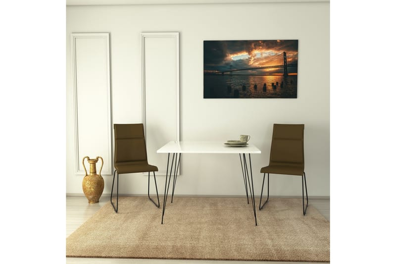 Murtwell Rektangulärt Matbord 90 cm i Trä med Målat Trä-utseende - Vit - Möbler - Matplats - Matbord & köksbord