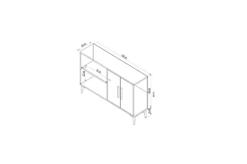 Nanda Konsollbord 120 cm - Ek - Förvaring - Förvaringsmöbler - Skänkar & sideboards