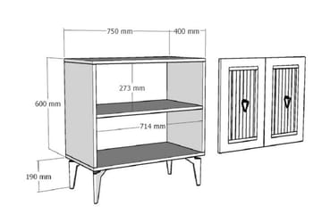 Nandy Konsollbord 75 cm Guld/Vit - Möbler - Vardagsrum - Soffbord & vardagsrumsbord - Avlastningsbord & konsolbord