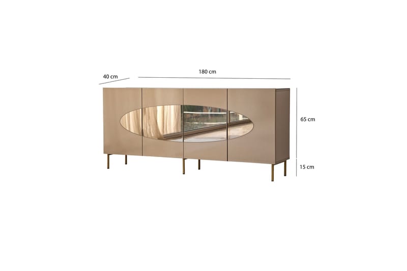 Narain Konsollbord 180 cm - Brons/Guld - Förvaring - Förvaringsmöbler - Skänkar & sideboards