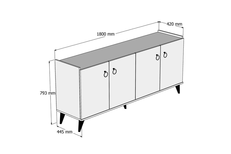 Narula Konsollbord 180 cm Brun - Möbler - Vardagsrum - Soffbord & vardagsrumsbord - Avlastningsbord & konsolbord