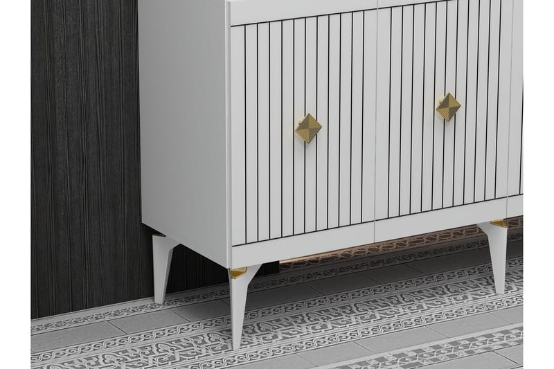 Naruyuki Konsollbord 150 cm Guld/Vit - Möbler - Vardagsrum - Soffbord & vardagsrumsbord - Avlastningsbord & konsolbord
