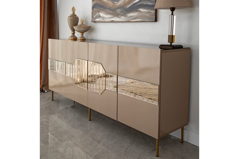 OZZERO Konsollbord 180 cm Brons - Möbler - Vardagsrum - Soffbord & vardagsrumsbord - Avlastningsbord & konsolbord