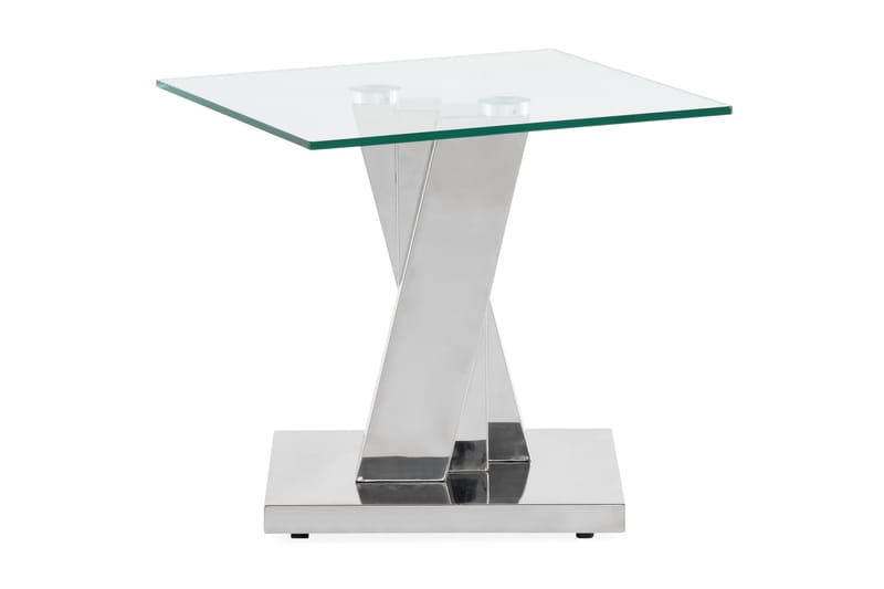PORCHIA Sidobord 50 cm Rostfritt Stål/Glas - Bord - Avlastningsbord & konsolbord - Hallbord