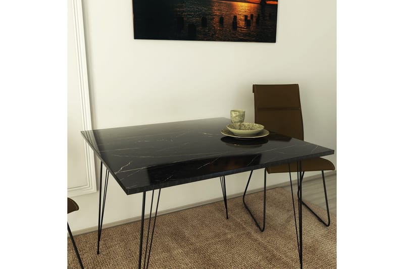 REITA Bord 90 cm Svart/Vit - Möbler - Vardagsrum - Soffbord & vardagsrumsbord - Avlastningsbord & konsolbord