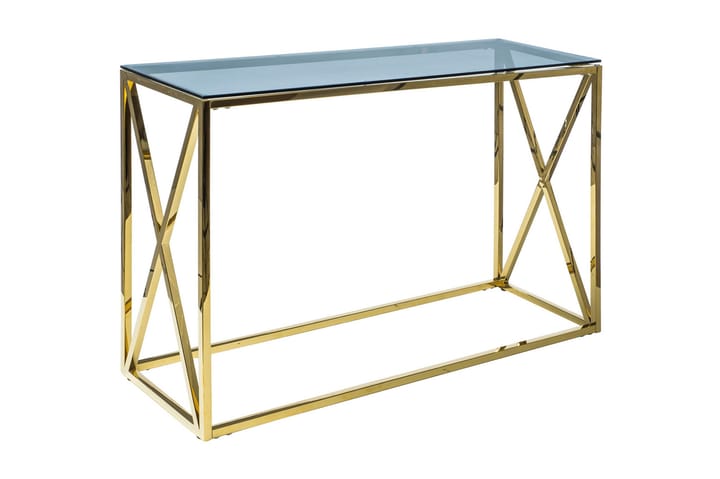 SAMAKE Konsollbord 120 cm Glas/Svart/Guld - Bord - Avlastningsbord & konsolbord - Hallbord