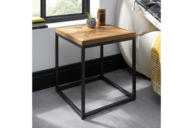 Sidobord Indus 45x45xh50 cm Grå Metallram - Möbler - Vardagsrum - Soffbord & vardagsrumsbord - Sidobord & lampbord
